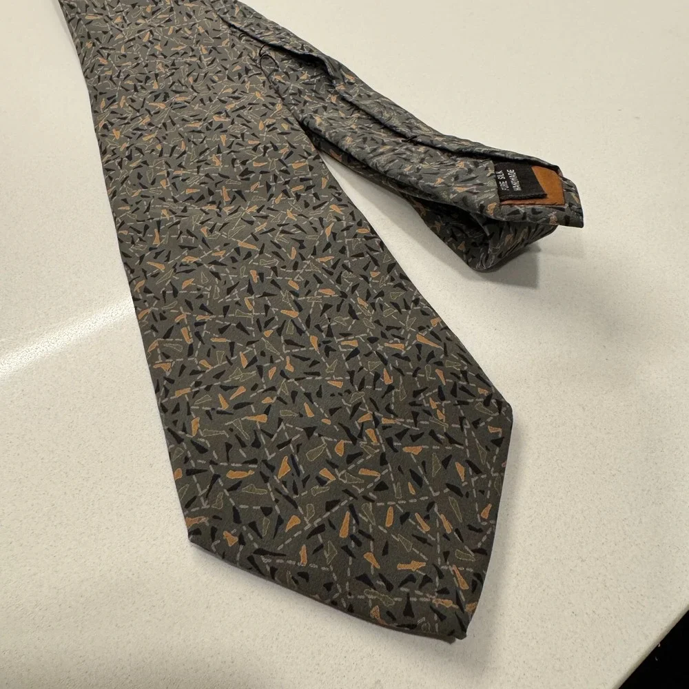 Vintage Geoffrey Beene Tie Mens Necktie‎ Geometric Abstract USA Handmade